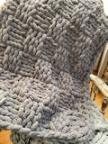 Chunky Basket Weave Blanket